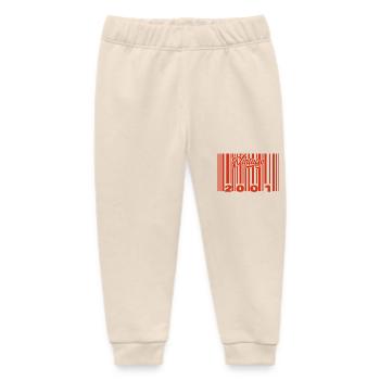 Vintage 2001 Born In 2001 24 Year Old Bar Code Anniversai - Baby Organic Sweatpants by Stanley/Stella - soft Ecru - Front