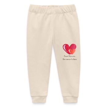 Zwei Herzen, ein Anfang voller Liebe - Baby Organic Jogginghose Baby Tumbler von Stanley/Stella - Natur - Vorne
