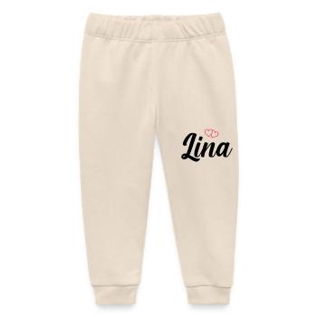 lina name - Baby Organic Jogginghose Baby Tumbler von Stanley/Stella - Natur - Vorne