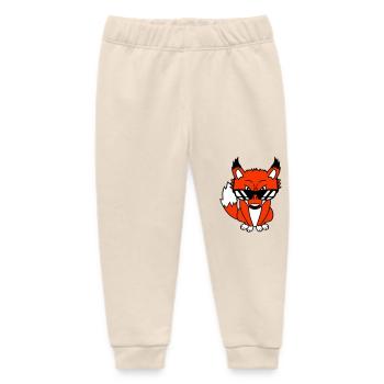 Fox Sunglasses Cool Peeps High Evil Eye Fun - Baby Organic Sweatpants by Stanley/Stella - soft Ecru - Front