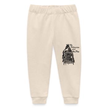 Princess on the Pea Fairy Tale - Baby Organic Sweatpants by Stanley/Stella - soft Ecru - Front