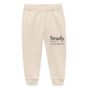 Study Definition Funny Design for College Student - Baby Organic Sweatpants by Stanley/Stella - soft Ecru - Front