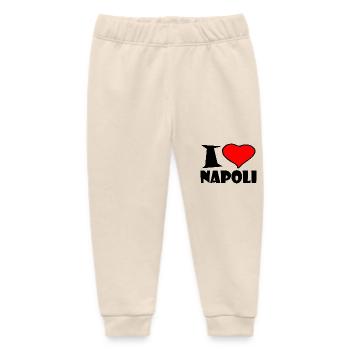 I Love Napoli - Baby Organic Sweatpants by Stanley/Stella - soft Ecru - Front