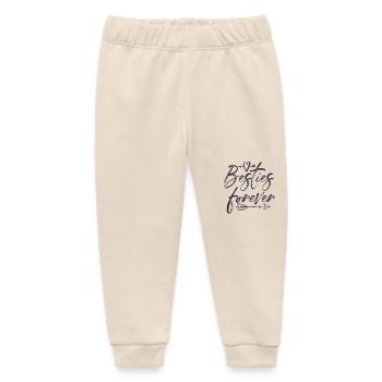 Besties forever - Baby Organic Sweatpants by Stanley/Stella - soft Ecru - Front