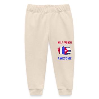 Halb Franzose Halb Kubaner - Baby Organic Jogginghose Baby Tumbler von Stanley/Stella - Natur - Vorne