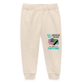 Halb Amerikaner Halb Tansanier - Baby Organic Jogginghose Baby Tumbler von Stanley/Stella - Natur - Vorne