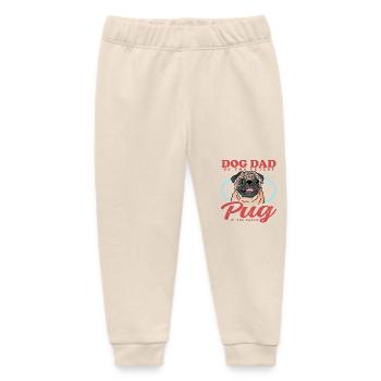 Mops Dad | Hundeliebhaber Hundebesitzer Geschenk - Baby Organic Jogginghose Baby Tumbler von Stanley/Stella - Natur - Vorne