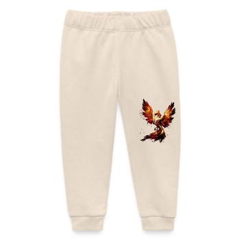 Phoenix magic symbol of immortality and strength - Baby Organic Sweatpants by Stanley/Stella - soft Ecru - Front
