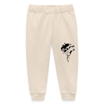 Astronaut in infinity with planetary balloons - Baby Organic Sweatpants by Stanley/Stella - soft Ecru - Front