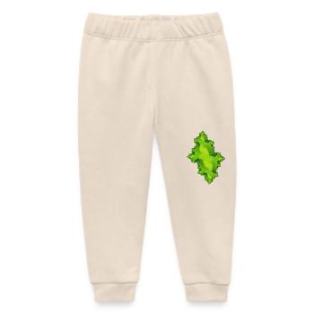 Fractal Green - Baby Organic Sweatpants by Stanley/Stella - soft Ecru - Front