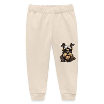Streetwear Whiskers: Zwergschnauzer-Style - Baby Organic Jogginghose Baby Tumbler von Stanley/Stella - Natur - Vorne