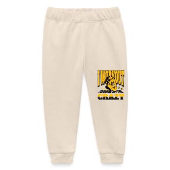 Ich trainiere, um das verrückte Motivationszitat zu verbrennen - Baby Organic Jogginghose Baby Tumbler von Stanley/Stella - Natur - Vorne