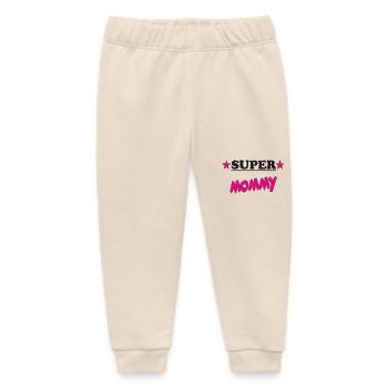 SUPER MOMMY - Baby Organic Sweatpants by Stanley/Stella - soft Ecru - Front