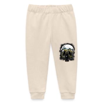 Halloween Creature Angel Occult Spiritual Forest - Baby Organic Sweatpants by Stanley/Stella - soft Ecru - Front