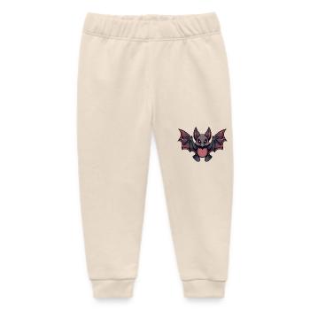 fledermaus comic - Baby Organic Jogginghose Baby Tumbler von Stanley/Stella - Natur - Vorne