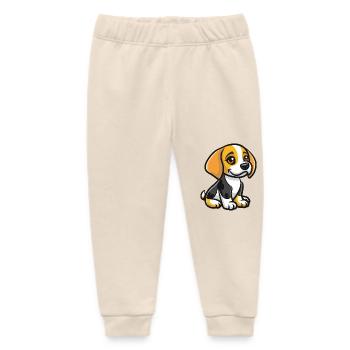 Dog Animal Comic - Baby Organic Sweatpants by Stanley/Stella - soft Ecru - Front