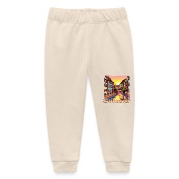 Colmar, French port city, old town, old building - Baby Organic Sweatpants by Stanley/Stella - soft Ecru - Front