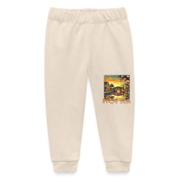 Hoi An Vietnam Old Town Sunset Grunge - Baby Organic Sweatpants by Stanley/Stella - soft Ecru - Front