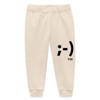Zwinkern Smile Y2k Schwarz - Baby Organic Jogginghose Baby Tumbler von Stanley/Stella - Natur - Vorne
