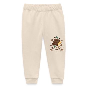 TABLETTES DE CHOCOLAT - Pantalon de jogging bébé bio Stanley/Stella - écru doux - Devant