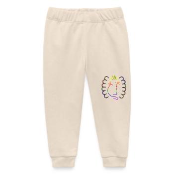 Retro Cat Cats Vintage 80s 90s Shaman - Baby Organic Sweatpants by Stanley/Stella - soft Ecru - Front