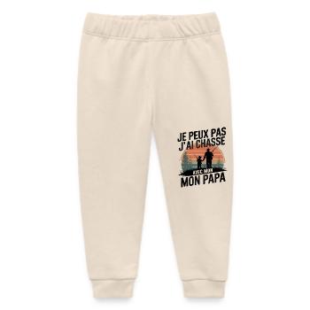 Ich kann nicht jagen Mit meinem Papa - Baby Organic Jogginghose Baby Tumbler von Stanley/Stella - Natur - Vorne