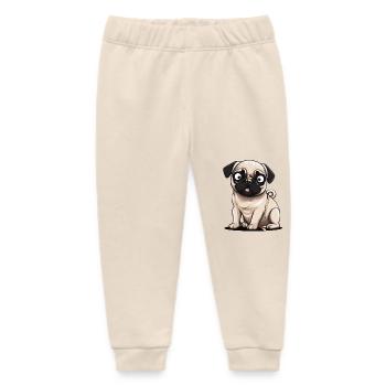 Pug Dog Dogs Insects Summer Insect - Baby Organic Sweatpants by Stanley/Stella - soft Ecru - Front