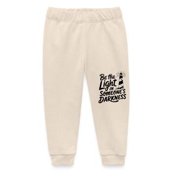 Lighthouse Motivational Saying - Positive Thinking - Baby Organic Sweatpants by Stanley/Stella - soft Ecru - Front