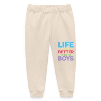 Life Is Better With My Boys 40 - Baby Organic Jogginghose Baby Tumbler von Stanley/Stella - Natur - Vorne