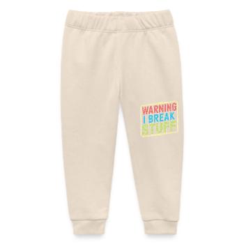 Warning I Break Stuff 21 - Baby Organic Jogginghose Baby Tumbler von Stanley/Stella - Natur - Vorne