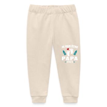 Man Dad To Be 2025 Gift - Baby Organic Sweatpants by Stanley/Stella - soft Ecru - Front