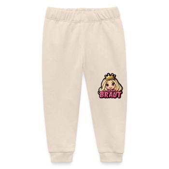 Team Bride Wedding Hen - Baby Organic Sweatpants by Stanley/Stella - soft Ecru - Front
