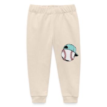 Baseball Mit Einer Mütze Sport Sport Vintage Cool - Baby Organic Jogginghose Baby Tumbler von Stanley/Stella - Natur - Vorne
