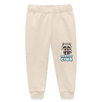 Anxiety Club – Angstclub mit süßem Waschbär - Baby Organic Jogginghose Baby Tumbler von Stanley/Stella - Natur - Vorne