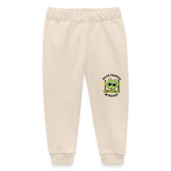 Solar Powered Introvert – Plant Joke - Baby Organic Sweatpants by Stanley/Stella - soft Ecru - Front