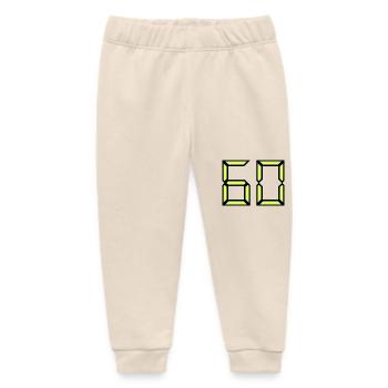 60 YEARS. 60TH ANNIVERSARY. BIRTHDAY 60 YEARS. 60 - Baby Organic Sweatpants by Stanley/Stella - soft Ecru - Front