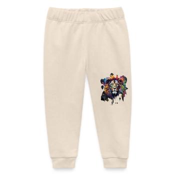 Löwe im Graffiti-Stil - Baby Organic Jogginghose Baby Tumbler von Stanley/Stella - Natur - Vorne