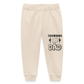 Men's Martial Arts Sport Funny Taekwondo Dad - Baby Organic Sweatpants by Stanley/Stella - soft Ecru - Front
