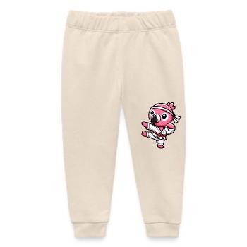 Cooler Flamingo Karate Schwarzer Gürtel Kampfsport - Baby Organic Jogginghose Baby Tumbler von Stanley/Stella - Natur - Vorne