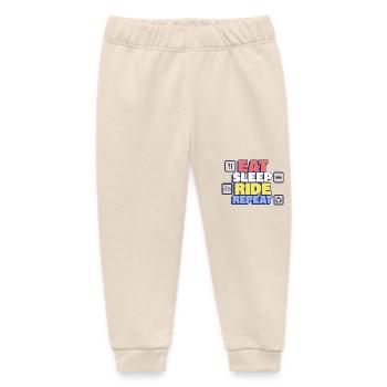 Essen, Schlafen, Radfahren, Wiederholen - Baby Organic Jogginghose Baby Tumbler von Stanley/Stella - Natur - Vorne