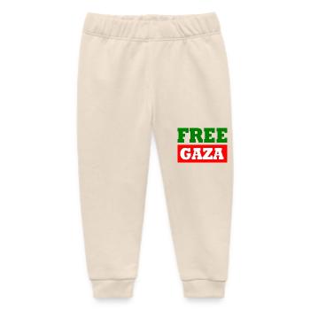 Free gaza - Baby Organic Jogginghose Baby Tumbler von Stanley/Stella - Natur - Vorne