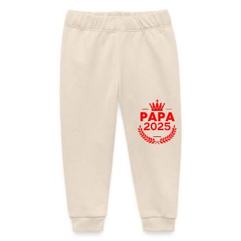 Papa 2025 - Baby Organic Sweatpants by Stanley/Stella - soft Ecru - Front