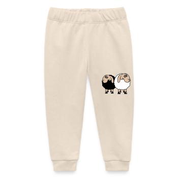 2 Schafe Gucken Skeptisch Beleidigte Freunde Team - Baby Organic Jogginghose Baby Tumbler von Stanley/Stella - Natur - Vorne