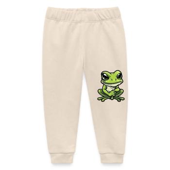 Frog Comic - Baby Organic Sweatpants by Stanley/Stella - soft Ecru - Front