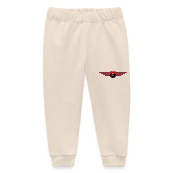 Angola Design – Pride from Africa - Baby Organic Sweatpants by Stanley/Stella - soft Ecru - Front