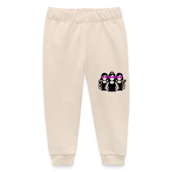 Hen Team Girls Party - Baby Organic Sweatpants by Stanley/Stella - soft Ecru - Front