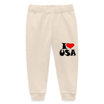 Amerika - I Love Usa - Baby Organic Jogginghose Baby Tumbler von Stanley/Stella - Natur - Vorne