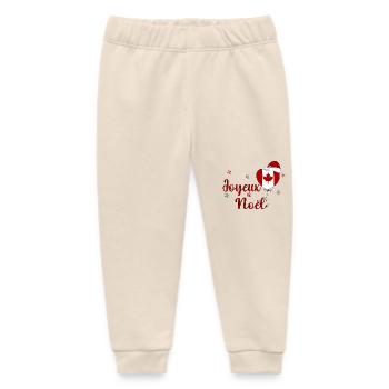 Joyeux Noel Kanada Flagge Herz - Baby Organic Jogginghose Baby Tumbler von Stanley/Stella - Natur - Vorne