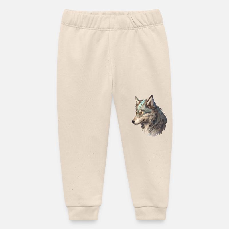 La louve grise - Pantalon de jogging bébé bio Stanley/Stella - écru doux