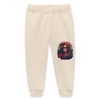 Cooler Medusa Kopf Schlangen Haare tolle Farben - Baby Organic Jogginghose Baby Tumbler von Stanley/Stella - Natur - Vorne